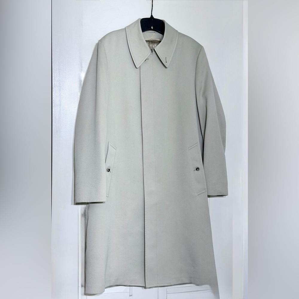 London Fog Men’s Trench Coat Zip Out Fur Lining 40 R Tan